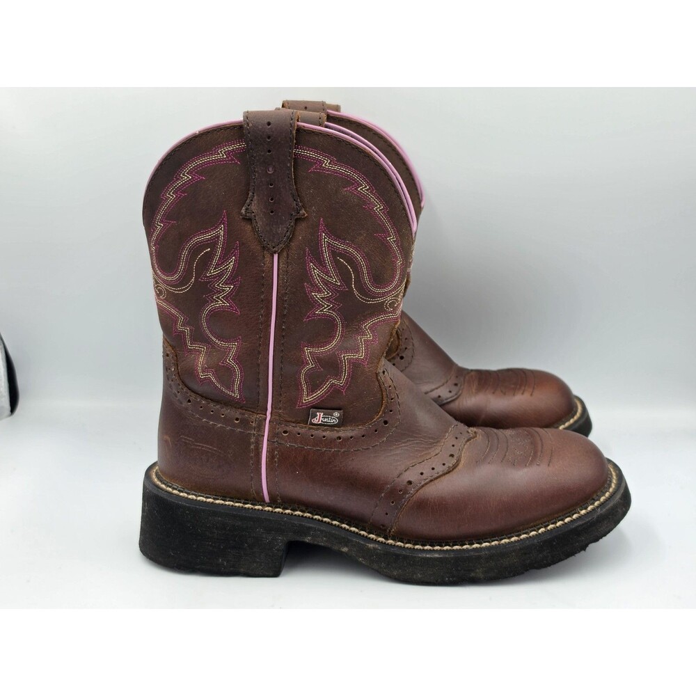 Justin Gypsy Brown Leather Crepe Soles Western Cowgirl Boots Women's 9 B  L9903